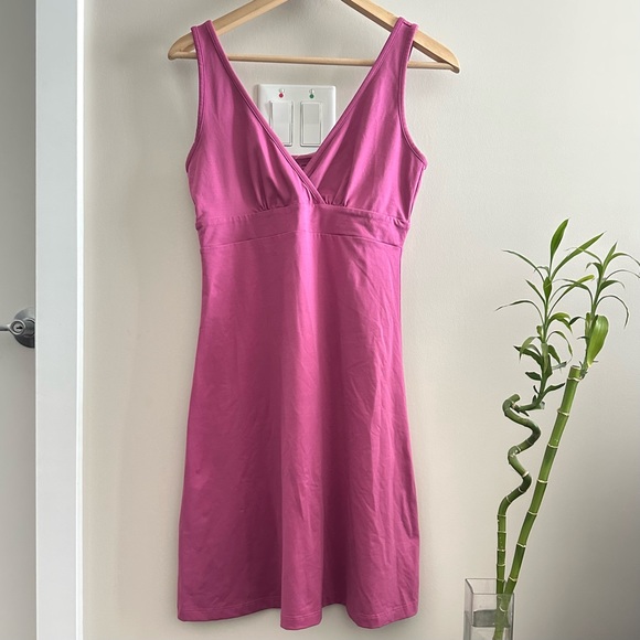 PATAGONIA Pink V-neck Crossover Dress - Picture 3 of 10